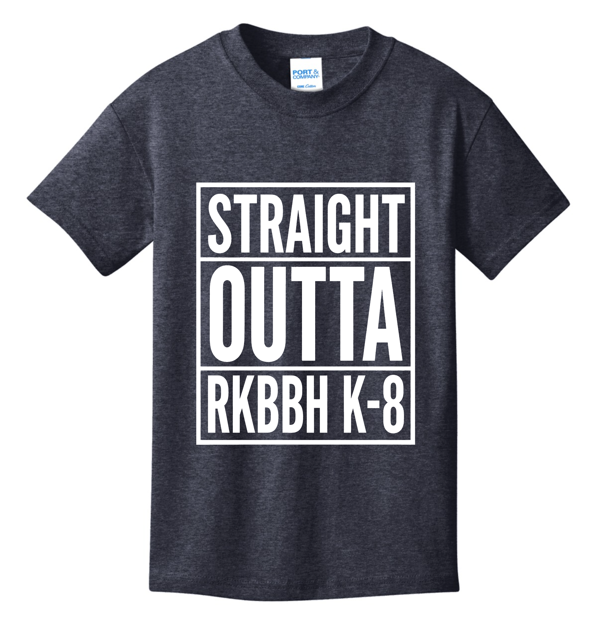 Ruth K. Broad Bay Harbor - STRAIGHT OUTTA RKBBH K-8 - Youth Core Cotton Tee